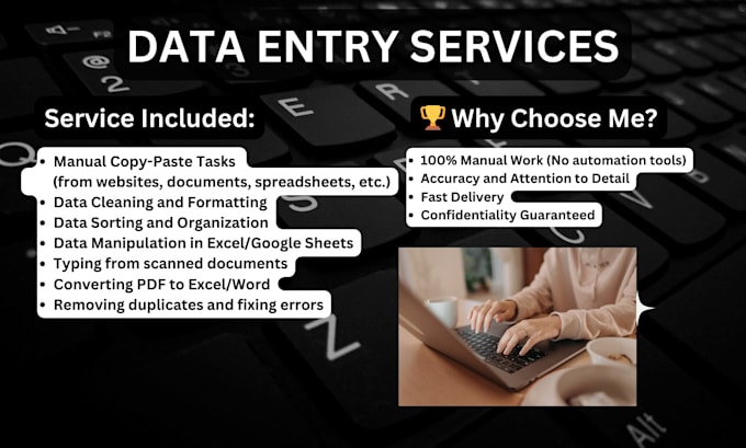 help with data entry, data sorting and document formatting