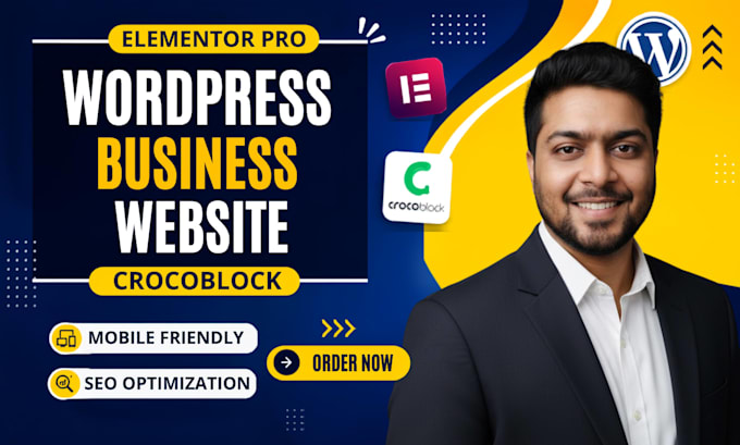 build wordpress business website with elementor pro and crocoblock
