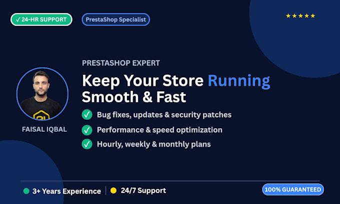 provide expert prestashop maintenance and support service