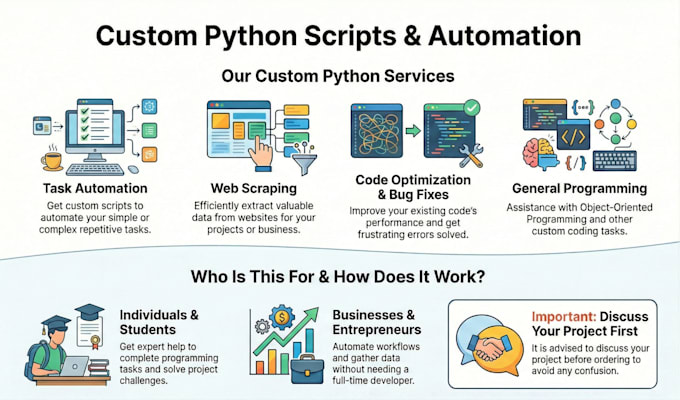 develop custom scripts and programs in python