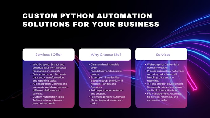 custom python web scraping data mining extraction services