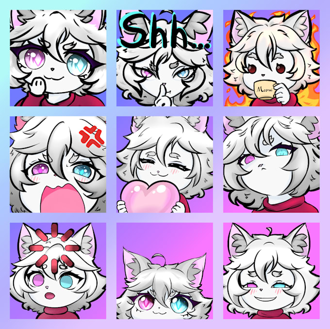 Telegram Emotes Draw emotes and stickers for twitch, telegram, etc by Samkit_art | Fiverr