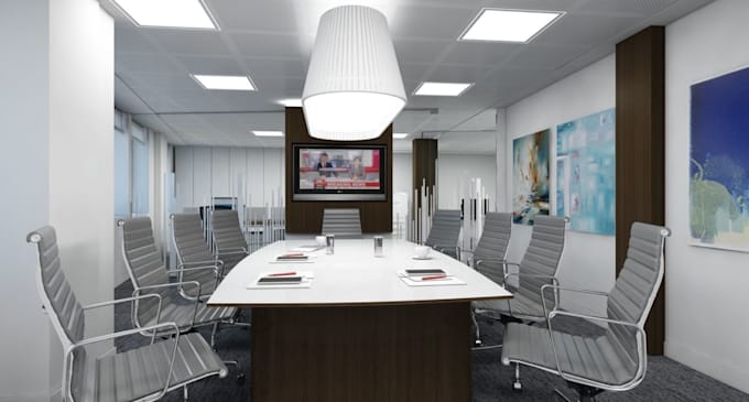 home office interior, workspace model, cgi office room design, revit sketchup
