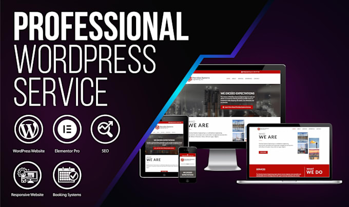 Design a fully responsive wordpress website with elementor and ...