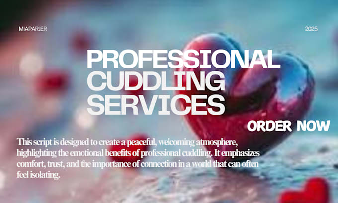 write an engaging script for your health fitness or cuddling services