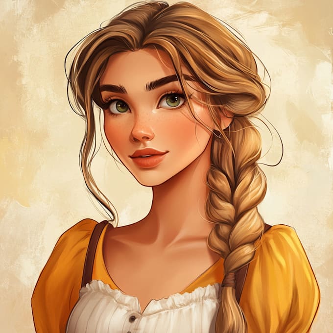 design cartoon disney couple portrait