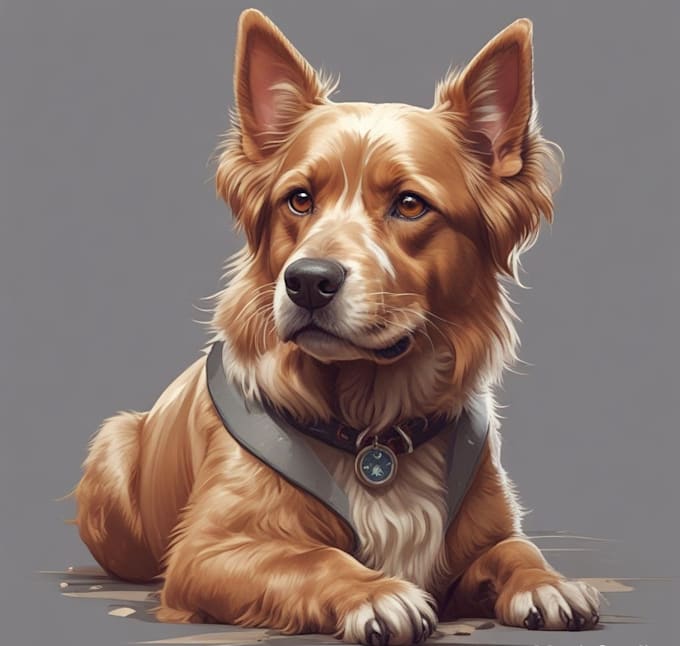 make a pet portrait illustration style for you