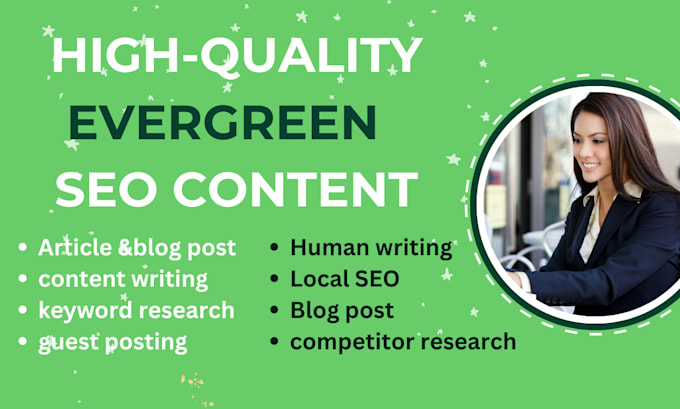write high quality evergreen seo article innovation on any content