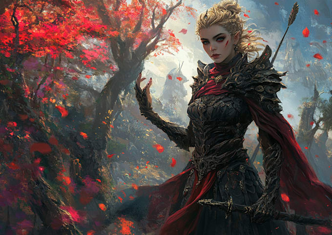 desing a cute fantasy character art