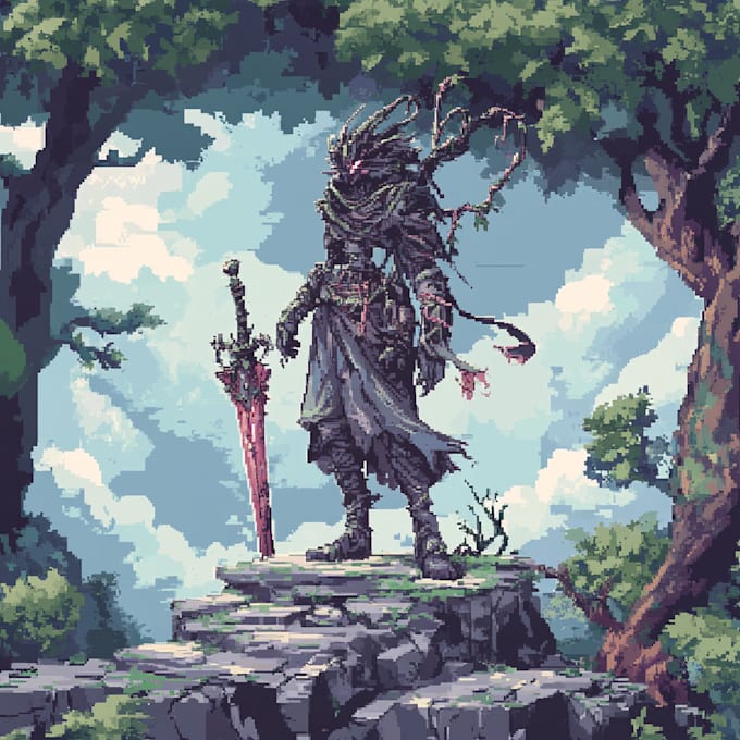 create pixel art characters for video games