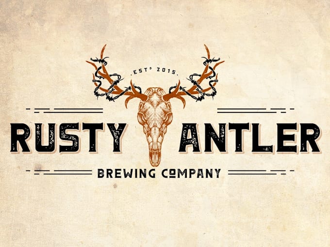 design rusty antler brewing logo
