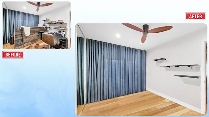 declutter and remove objects for real estate photo editing