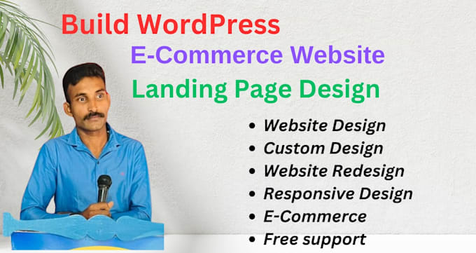 do build word press ecommerce website and landing page