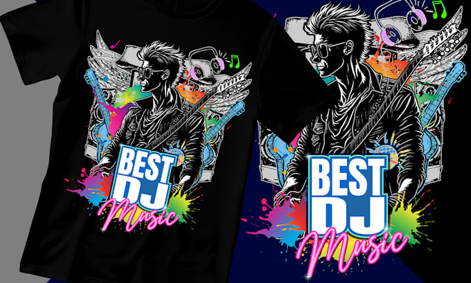 create unique custom graphic illustration tshirt design