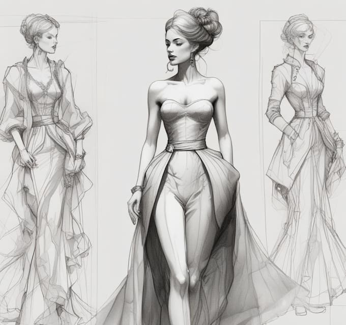 draw a fashion illustration or sketch