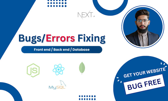 fix react, next js, javascript, html css, bugs, issues