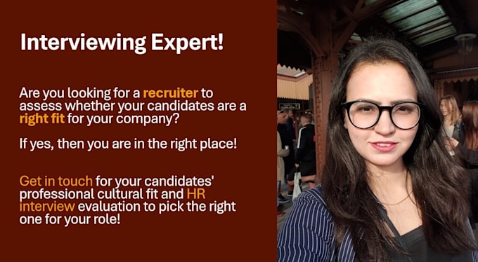 Interview your candidates to suggest the right fit for your ...