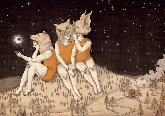 draw fantasy children illustration