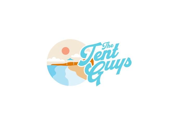 make amazing retro coastal beach logo