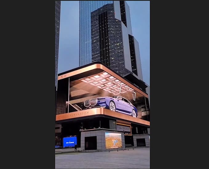 do 3d anamorphic animation 3d billboard animation  cgi ads vfx animation