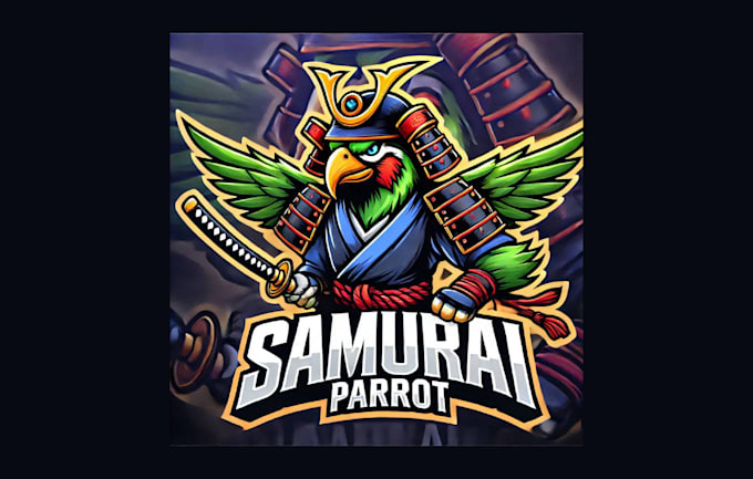 make amazing samurai parrot mascot logo with any file format