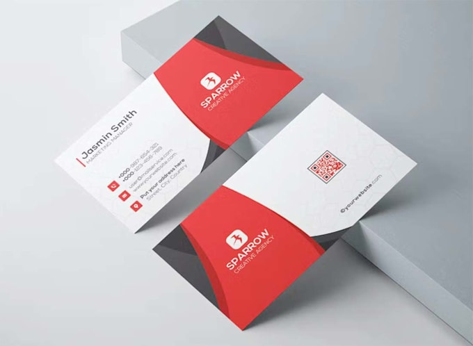 Design a professional business card with custom qr code by Tricia ...