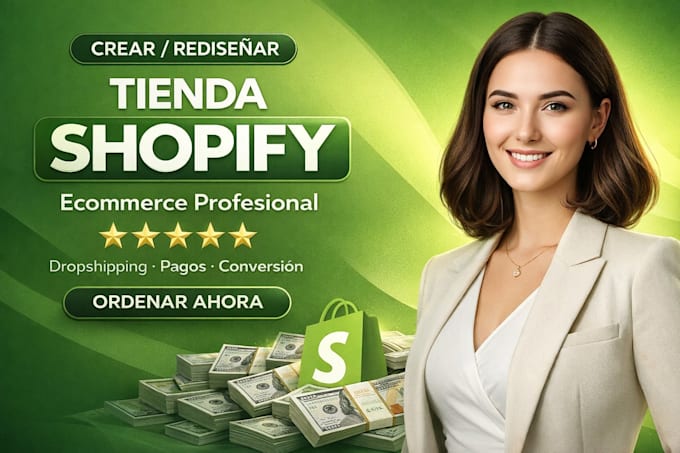 diseño tienda shopify, sitio web, página web y creación ecommerce dropshipping