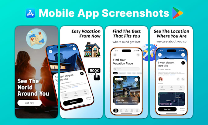 design amazing app store screenshots for ios or android