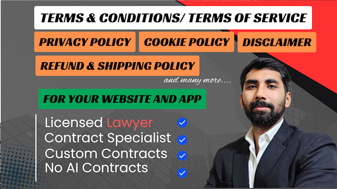 draft gdpr compliant privacy policy or terms tailored to your website n ec store