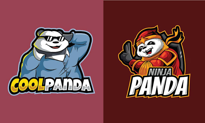 do creative teddy mascot panda logo design