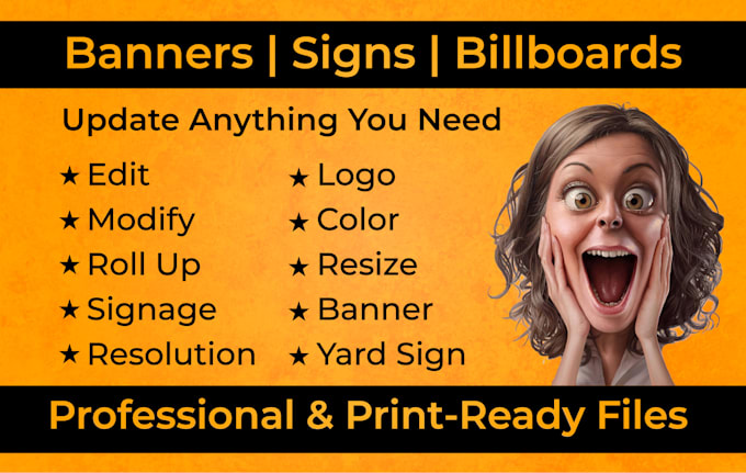 Edit, resize, modify your roll up banner, billboard, signage or yard ...