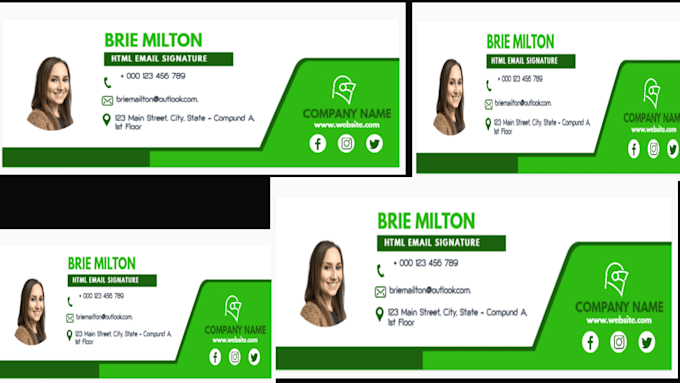 make clickable html email signature outlook signature company email signature