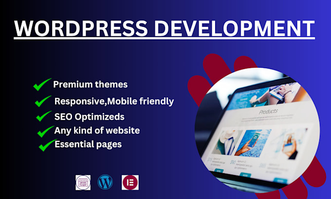 develop wordpress website landing pages ecommerce website