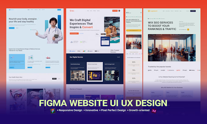 design website UI UX, mobile app UI UX, dashboard and responsive website mockups