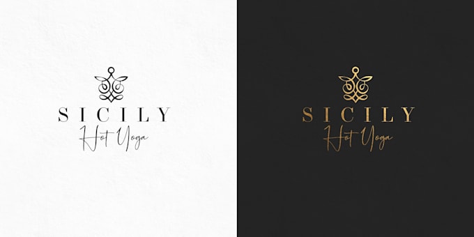design unique sicily hot yoga logo