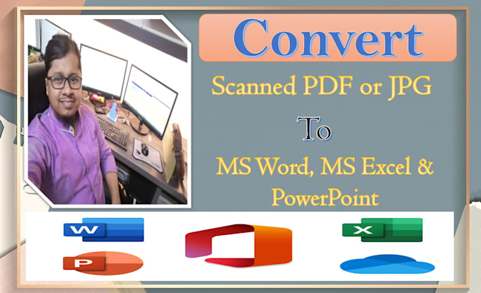 convert PDF or jpg to word or excel
