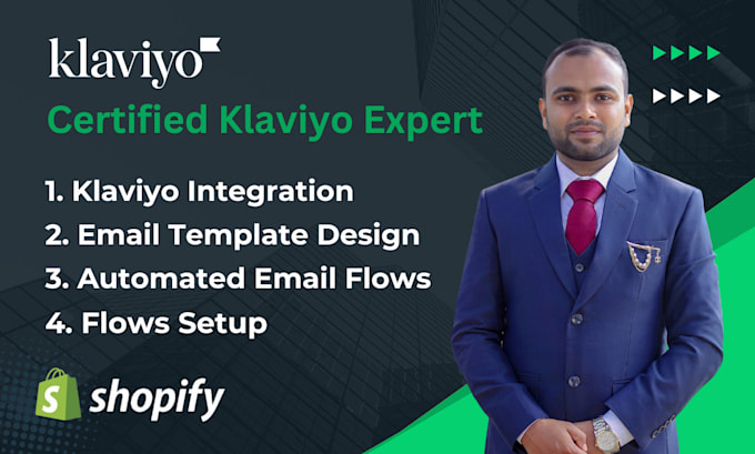 designed klaviyo email marketing flows template