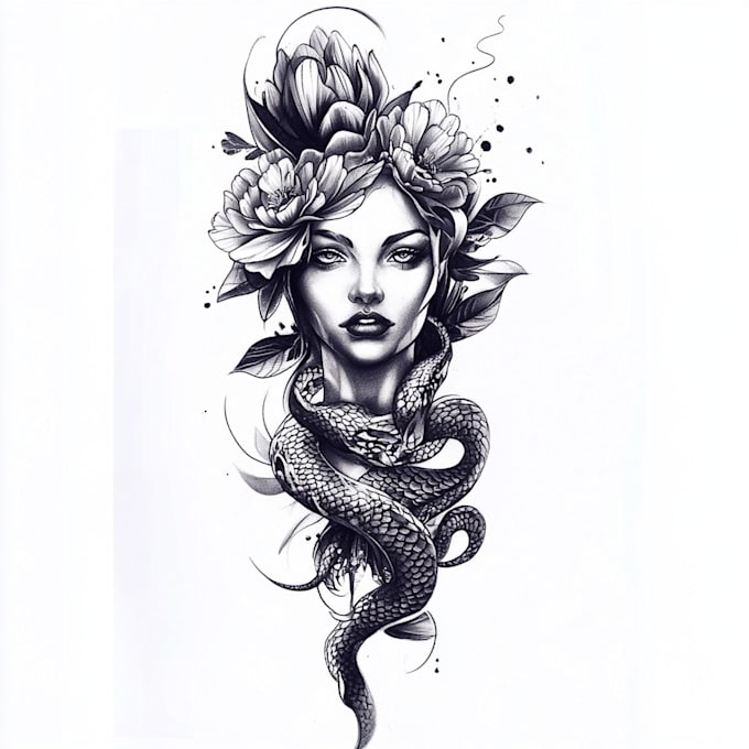 Draw a custom tattoo design for you by Yajelrick | Fiverr