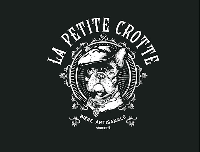 design awesome french craft beer  logo