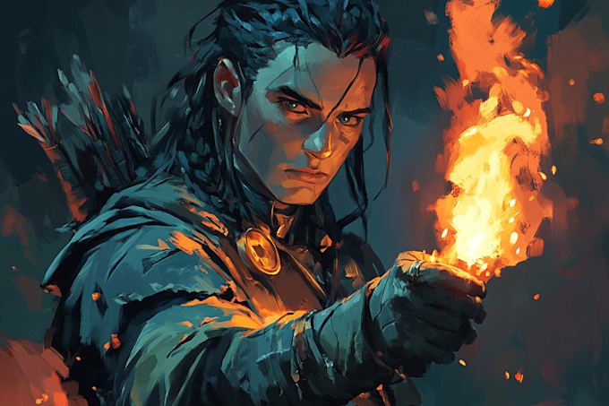 design a oc character art and dnd character art