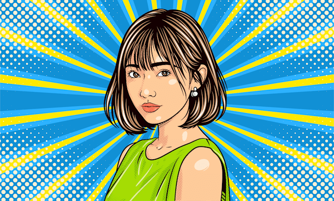 draw comic pop art portrait