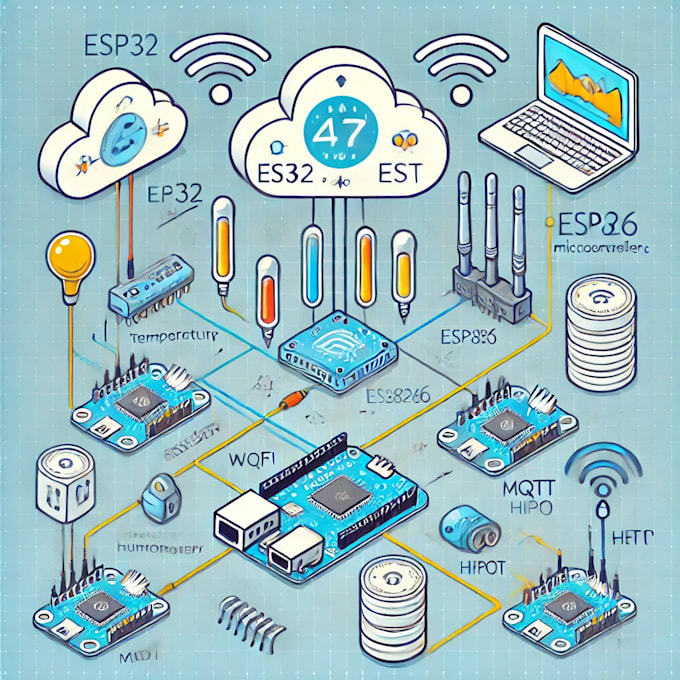 Create iot projects using esp32, esp8266, and mqtt or http protocols by ...