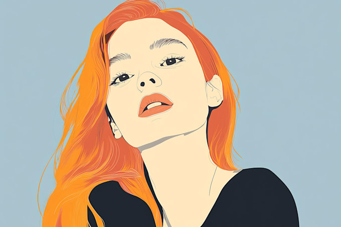 draw flat minimalist vector portrait from your photo