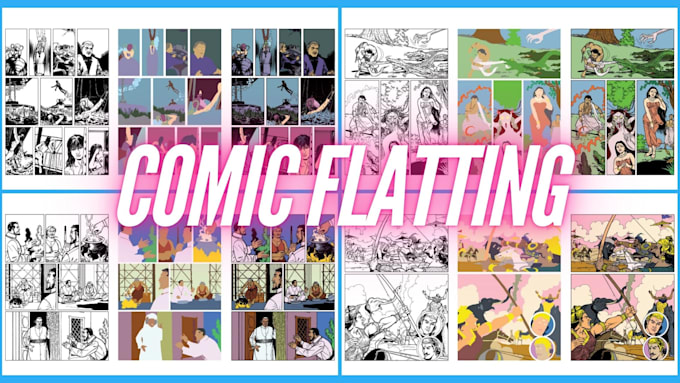 flat color your art, comic or webtoon, usd3 for simpler pages