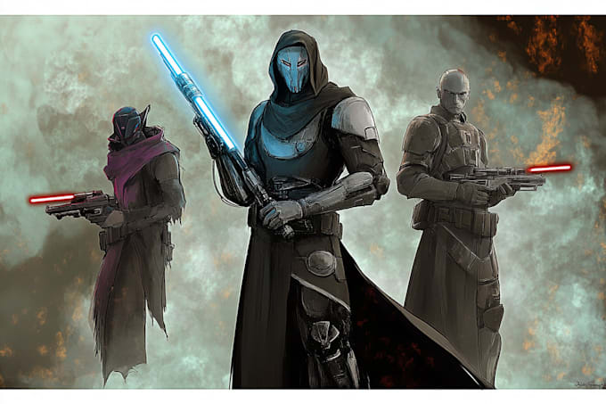 draw your star wars sci fi character art