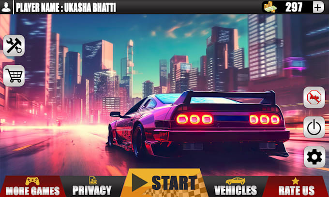 create mobile game ui, 2d game assets, and logo design