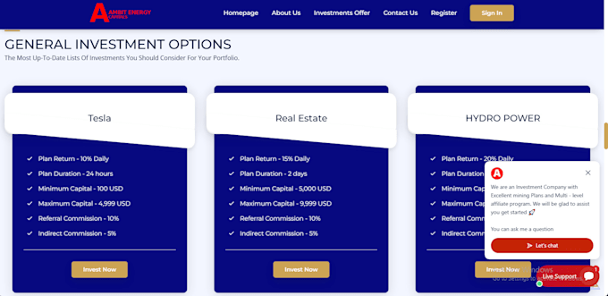 create any investment website for you
