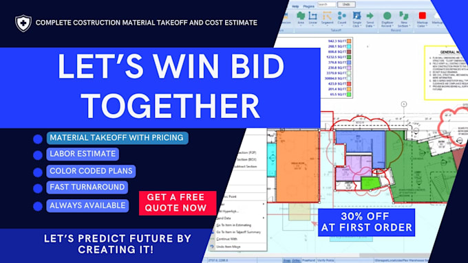 Construction material takeoff and cost estimate by Us_estimators | Fiverr