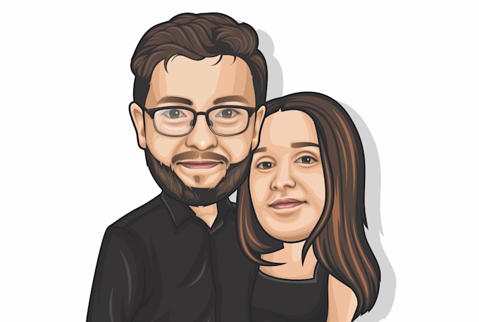 make a caricatures for couples, families, weddings