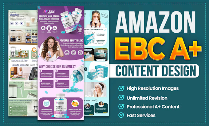 design amazon a plus content, amazon ebc, a plus content or ebc design